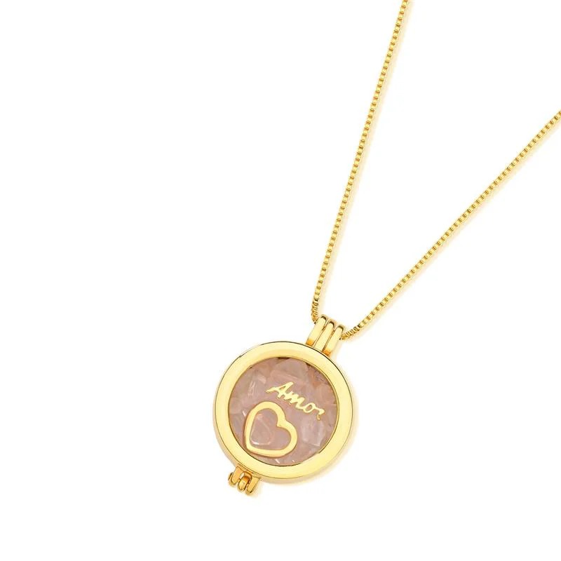 CO P RELICARIO/QTZ ROSA PG145D