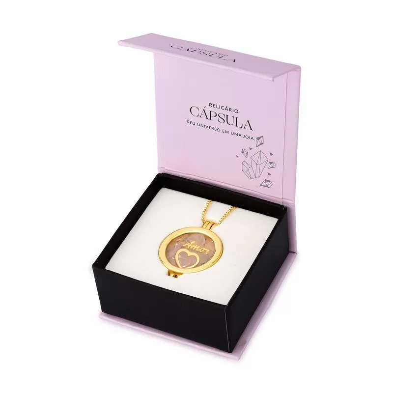 CO P RELICARIO/QTZ ROSA PG145D - Imagem 2