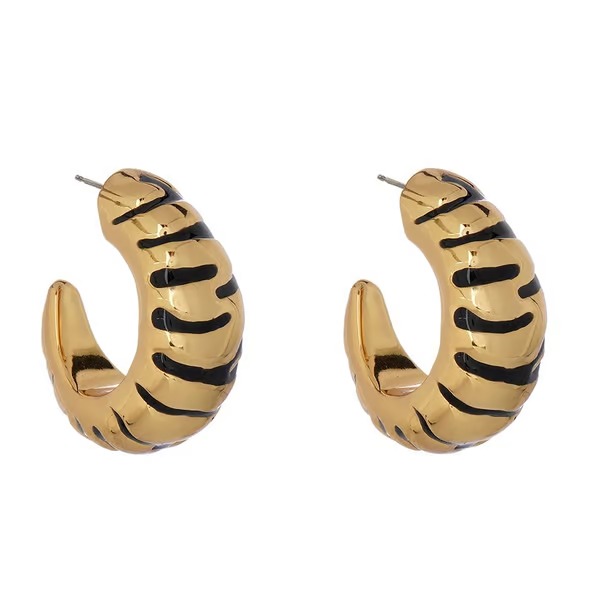 BR NG MEIA ARGOLA ZEBRA STRIPES 16277314