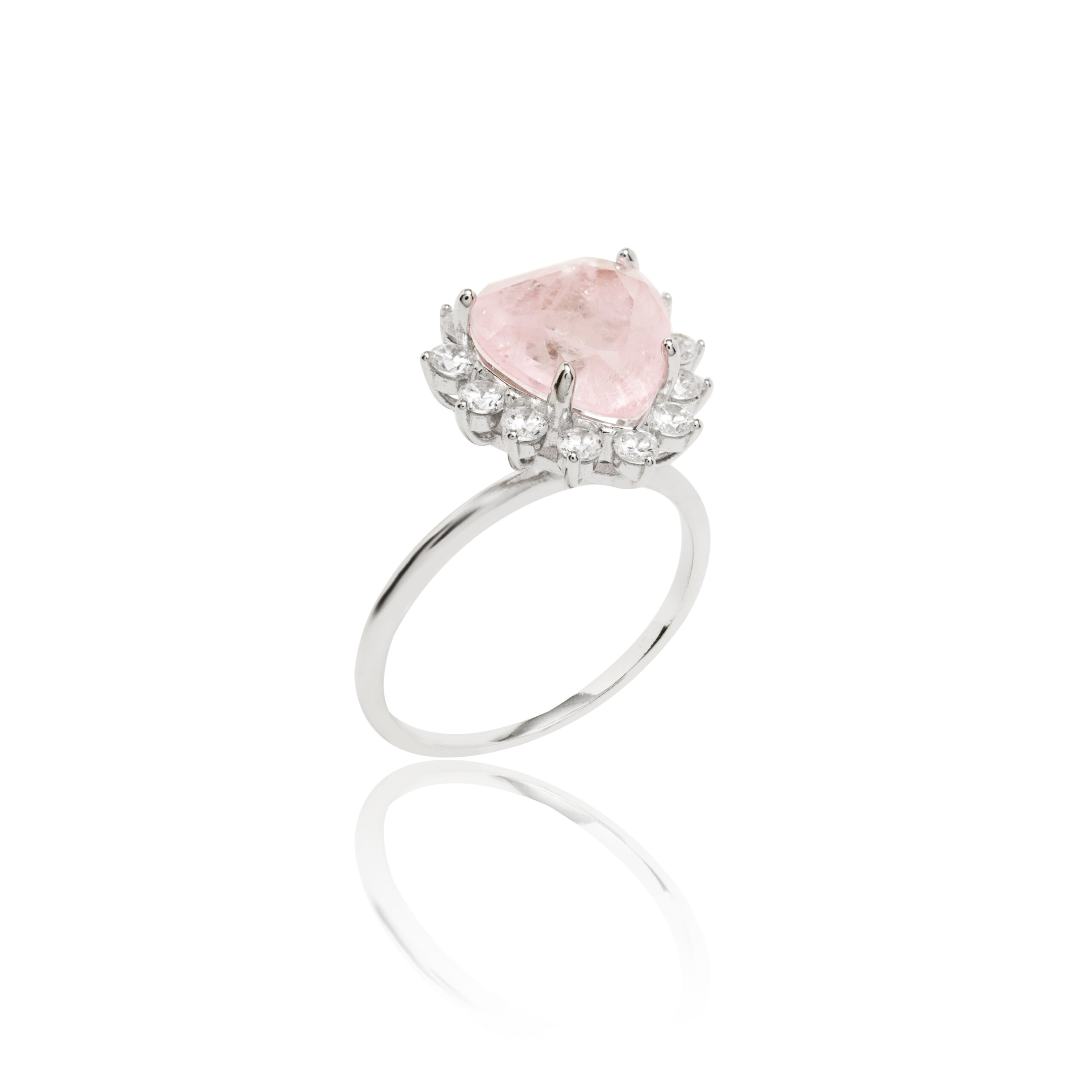 AN SP PT FUSION QUARTZO ROSA ZIRC BRANCA CORAÇAO 16 - 073896