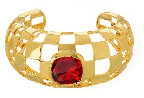 BRA NG LARGO XADREZ METAL DOURADO M - 168741LR02