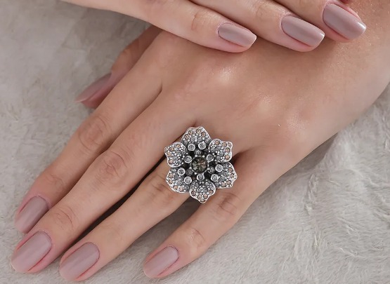 AN EG FLOR MAGNOLIA PRATA - 34369 - Imagem 2