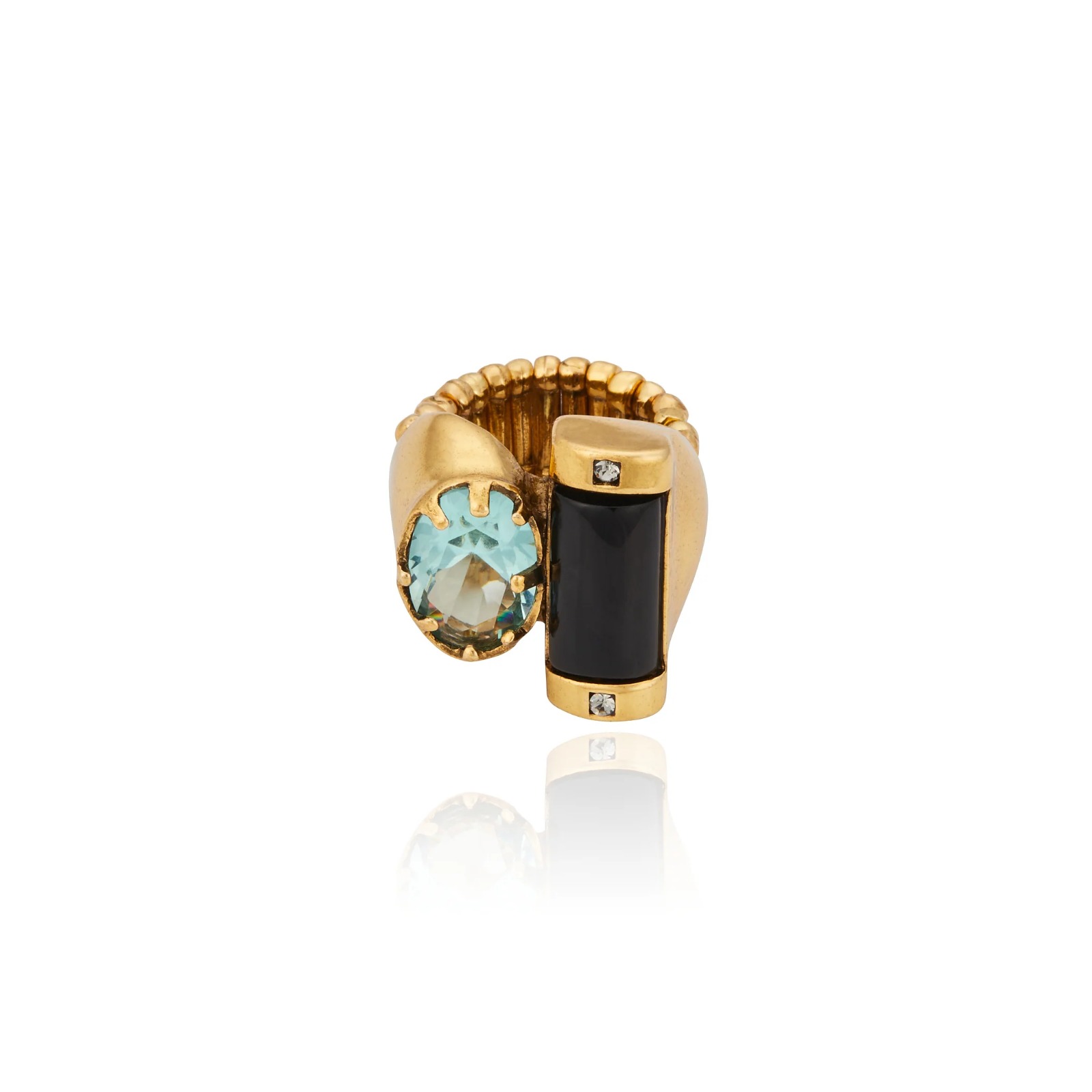 AN CK MEIO ANEL OURO BLACK ONIX 2420408201