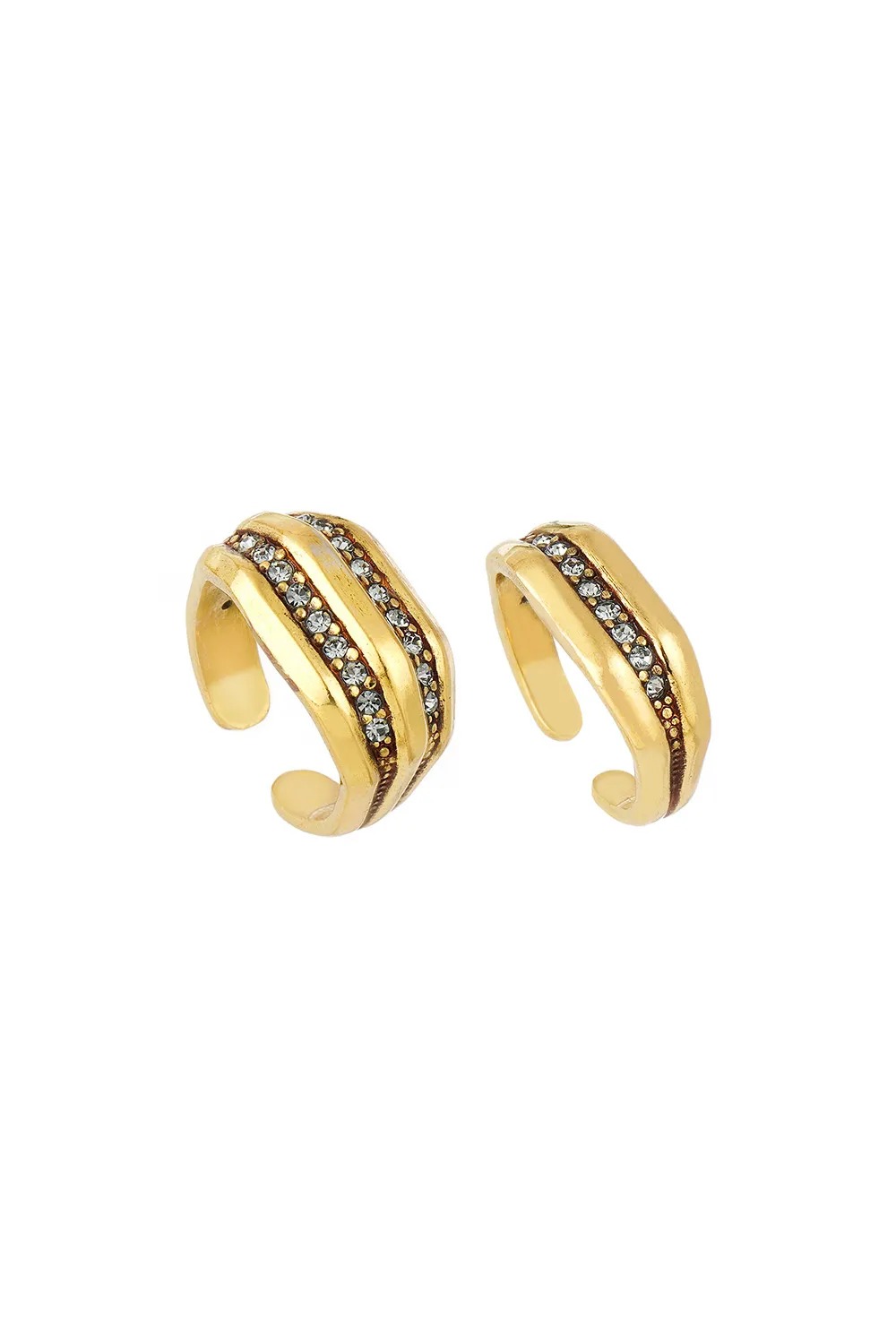 AN HA KIT 2 ANEIS ART DECO STRASS BLACK DIAM 30088034001G