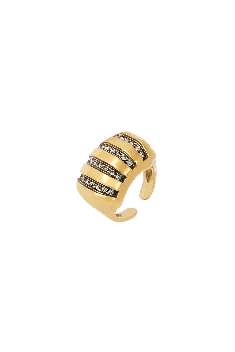 AN HA MAXI ART DECO STRASS BLACK DIAM 30089034001M